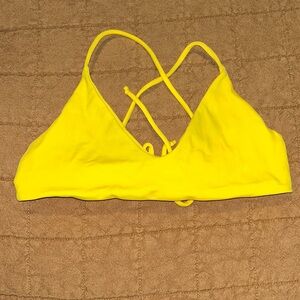 Adjustable Back Yellow Bikini Top
